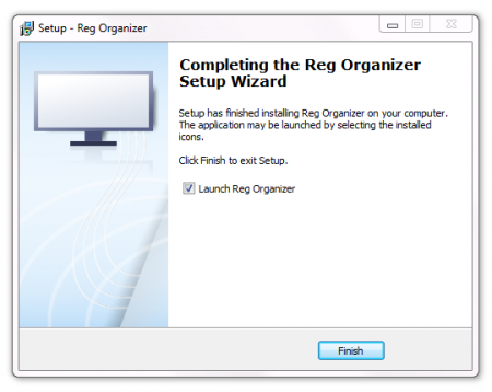Installing Reg Organizer, final step Installing Reg Organizer, final step